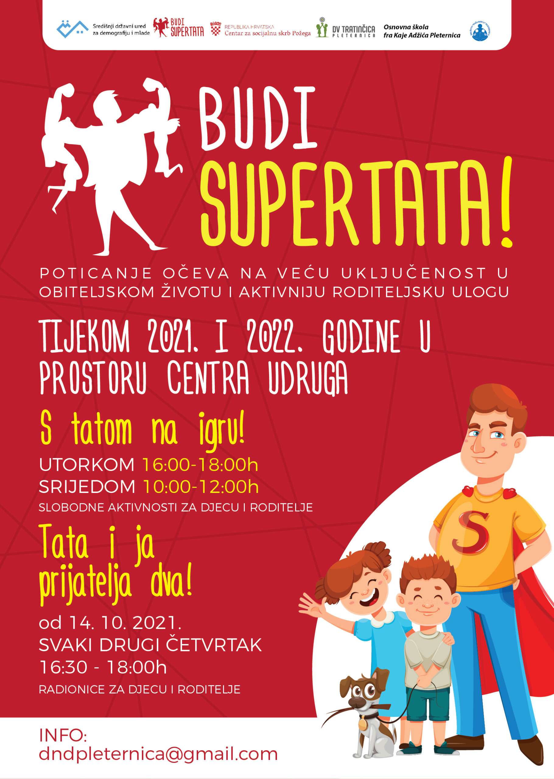 Projekt Budi SUPERTATA!: “Primarni je cilj osvijestiti javnost o važnosti ravnopravnog sudjelovanja oba roditelja u obiteljskom životu”